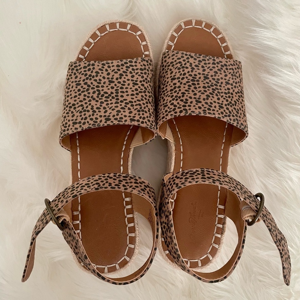 Brand New Tan/Leopard Wedges